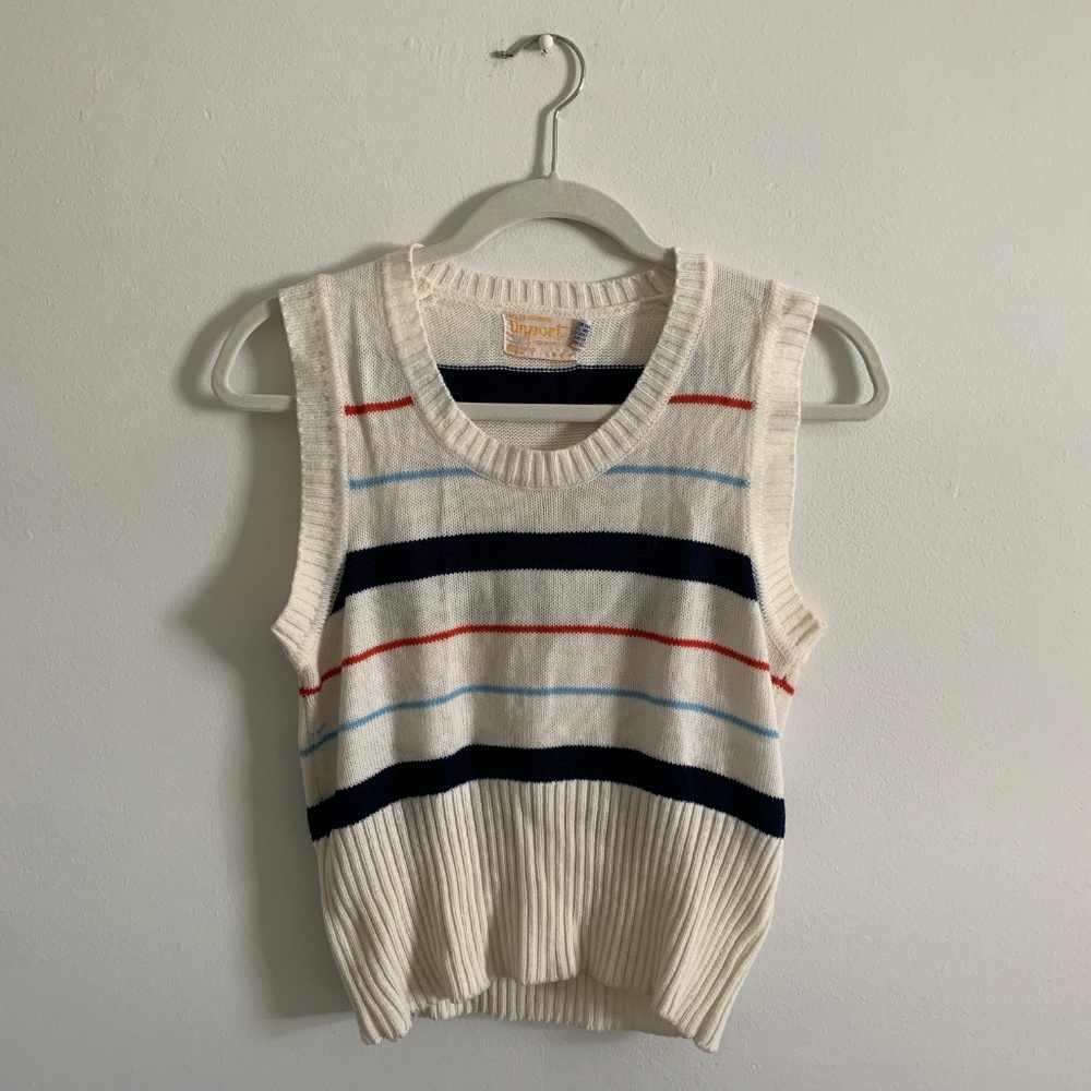 70's stripe sweater vest